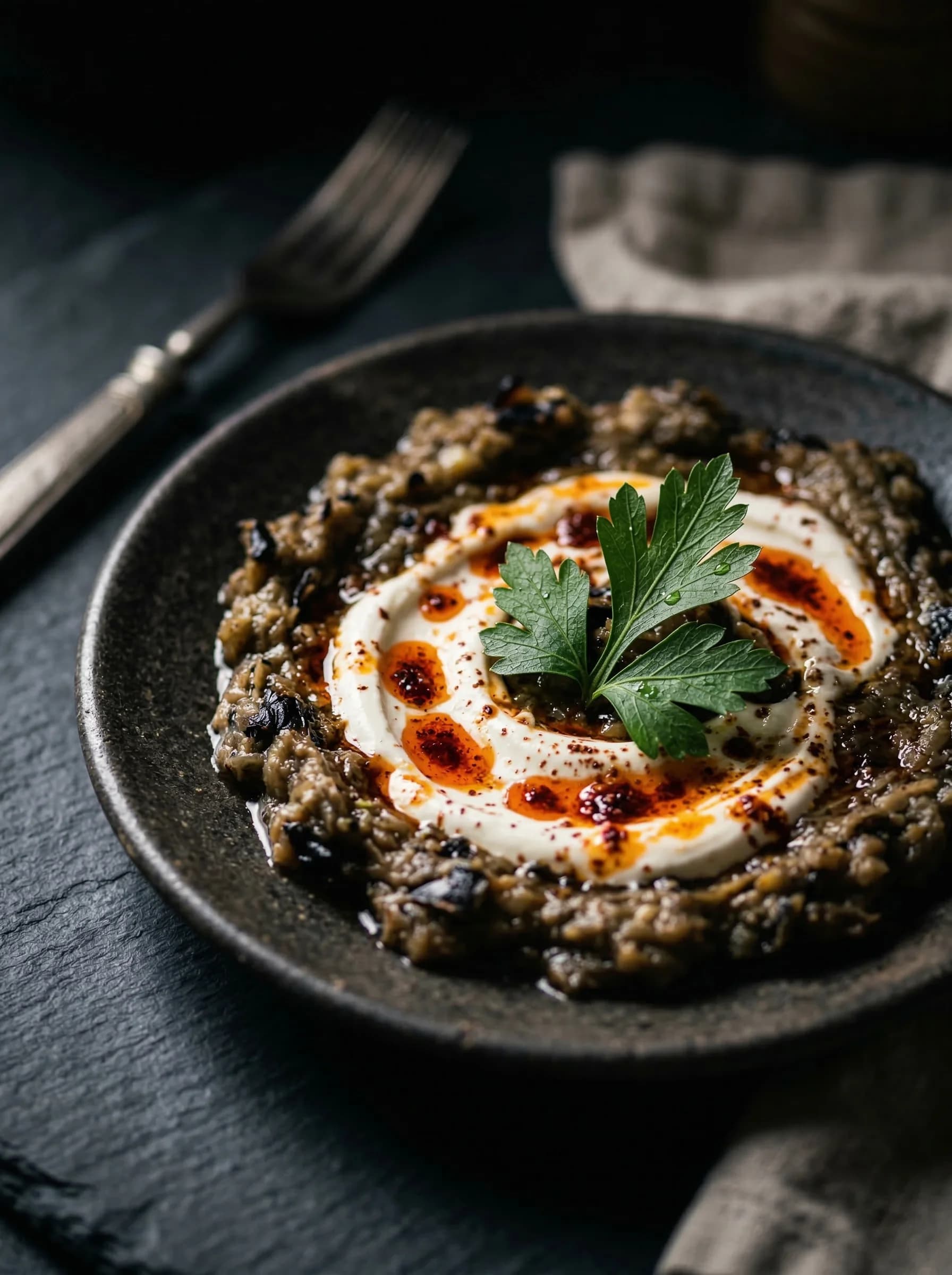 Közlenmiş Patlıcan Salatası tarifi