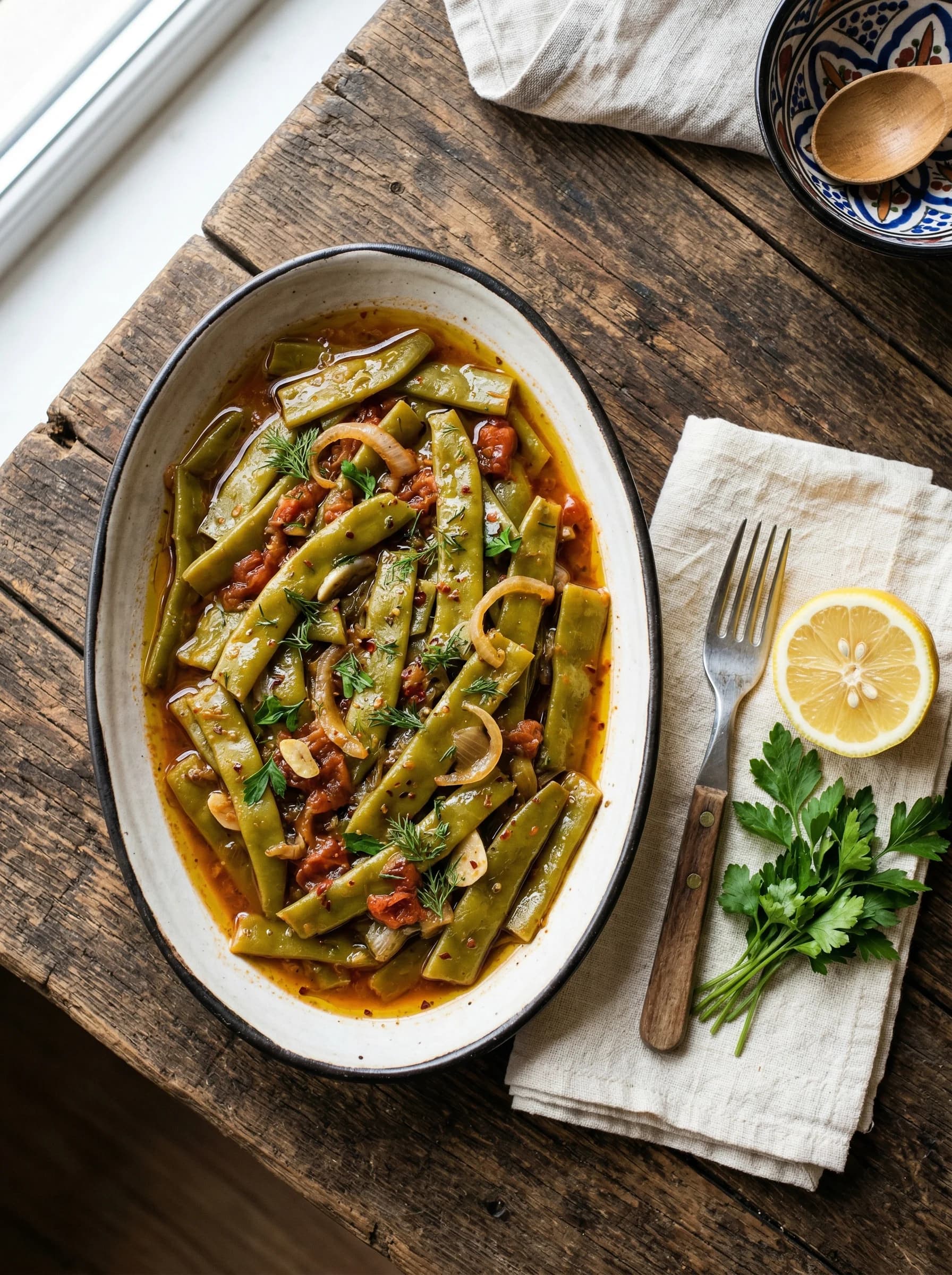 Zeytinyağlı Taze Fasulye tarifi