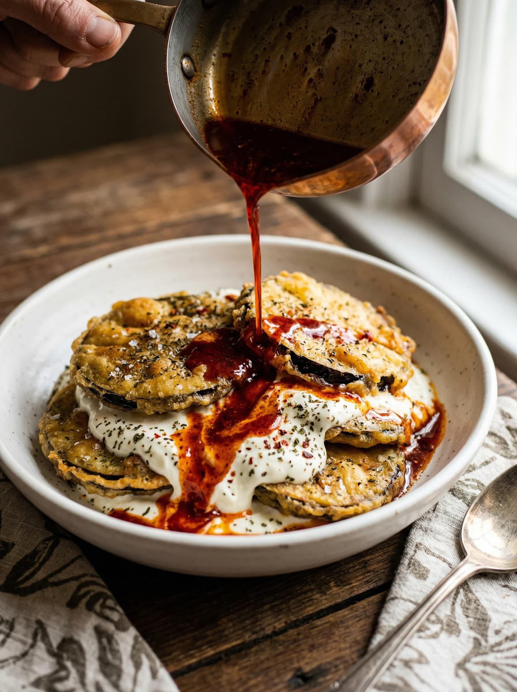 Eggplant with Garlic Yogurt recipe